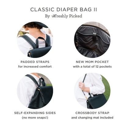 Ebony Classic Diaper Bag II - Norani Baby