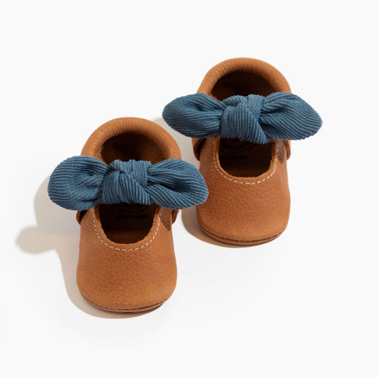 Corduroy Cowgirl Knotted Bow Baby Shoe - Norani Baby