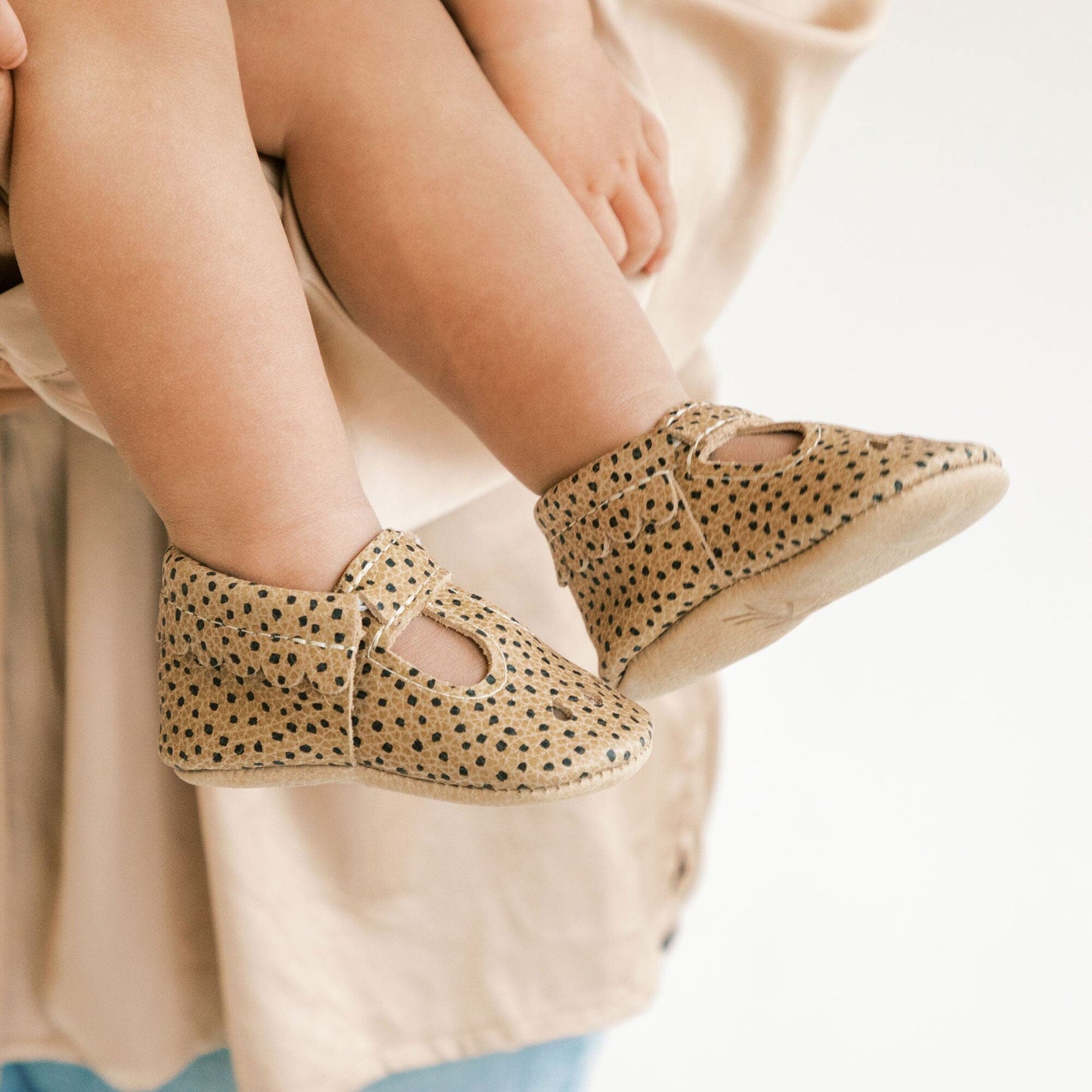 Almond Speckles Mary Jane Baby Shoe - Norani Baby