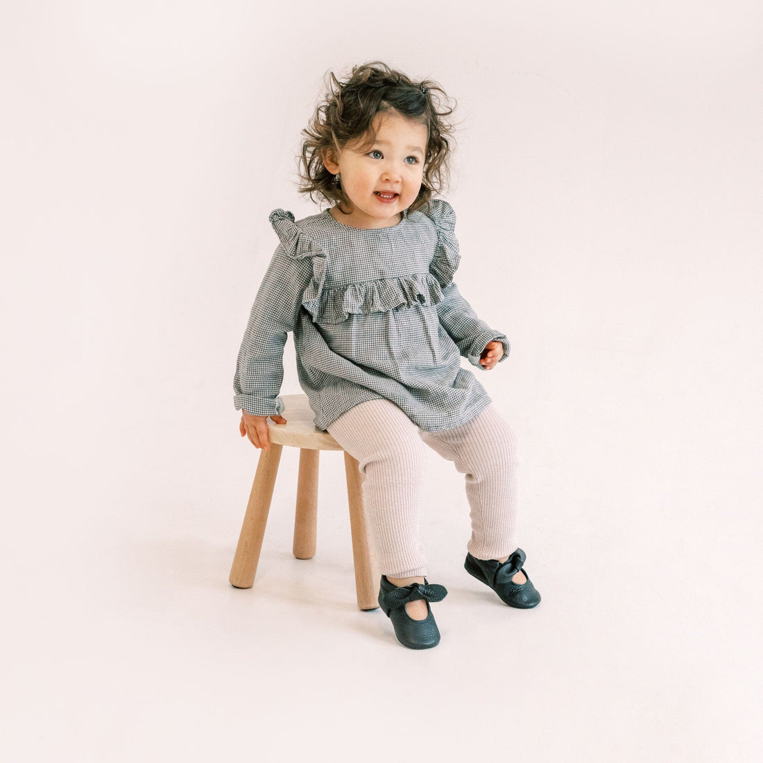 Ebony Knotted Bow Baby Shoe - Norani Baby