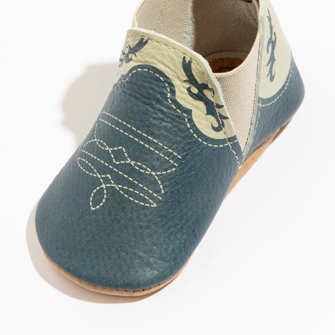 Denim Cowboy Chelsea Boot Baby Shoe - Norani Baby