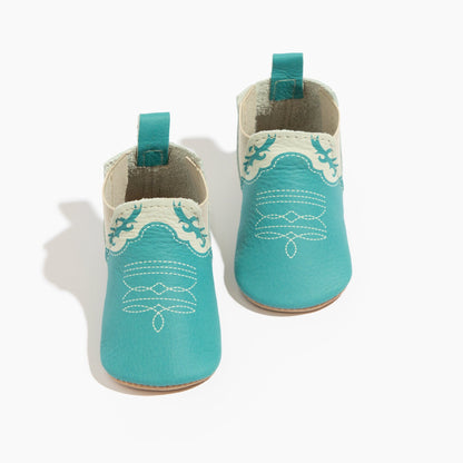 Turquoise Cowboy Chelsea Boot Baby Shoe - Norani Baby