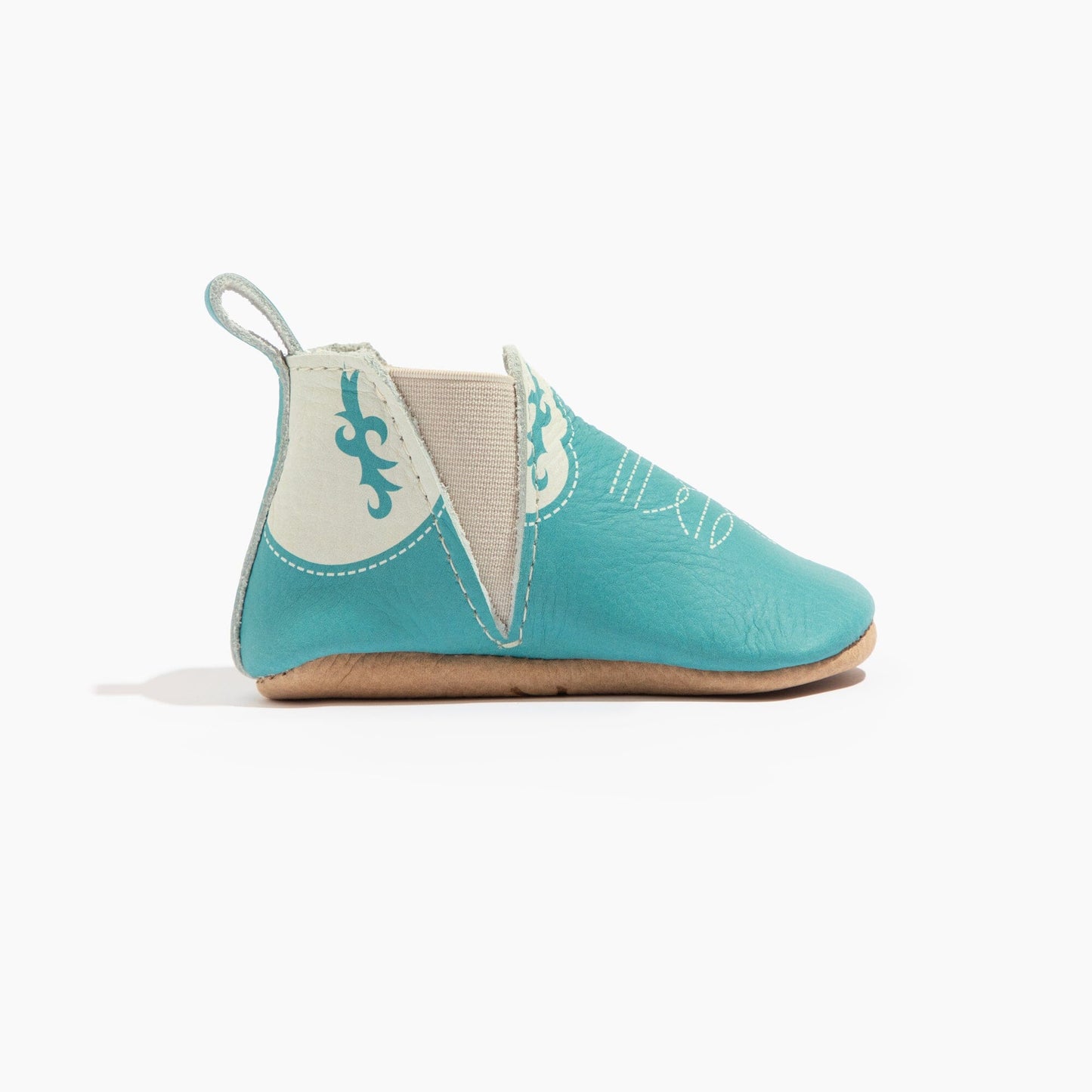 Turquoise Cowboy Chelsea Boot Baby Shoe - Norani Baby