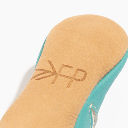 Turquoise Cowboy Chelsea Boot Baby Shoe - Norani Baby