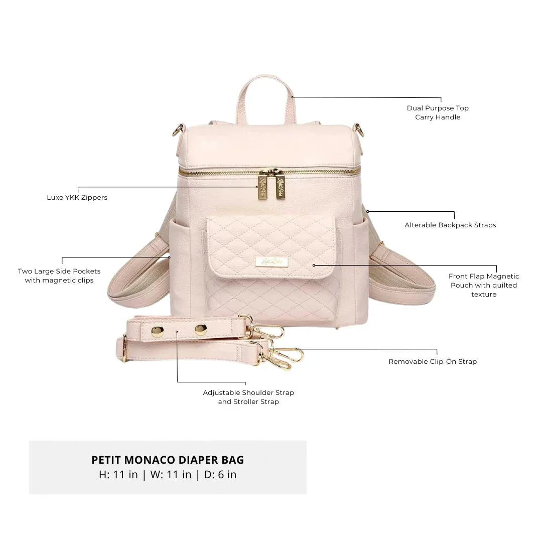 Petit Diaper Bag Pastel Pink - Norani Baby