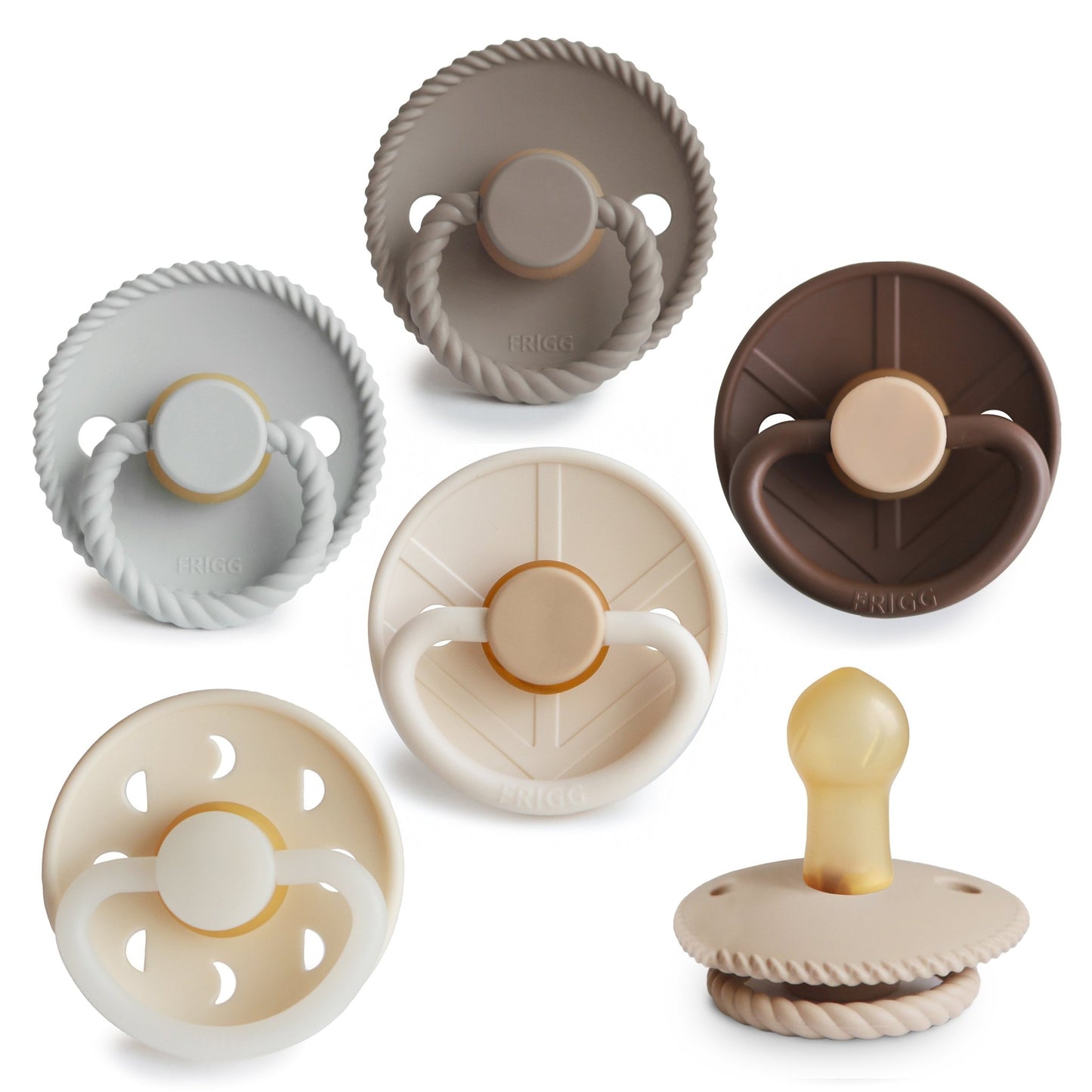 FRIGG Natural Rubber Pacifier 6 - Pack - Norani Baby
