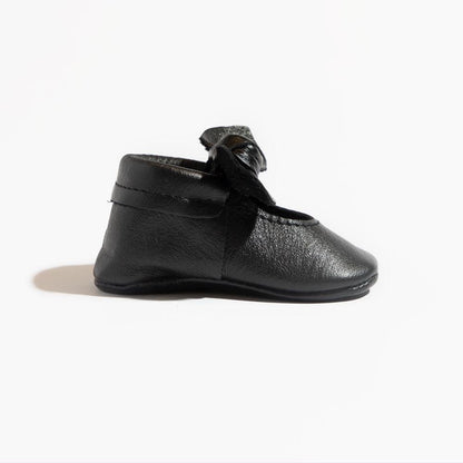 Ebony Knotted Bow Baby Shoe - Norani Baby