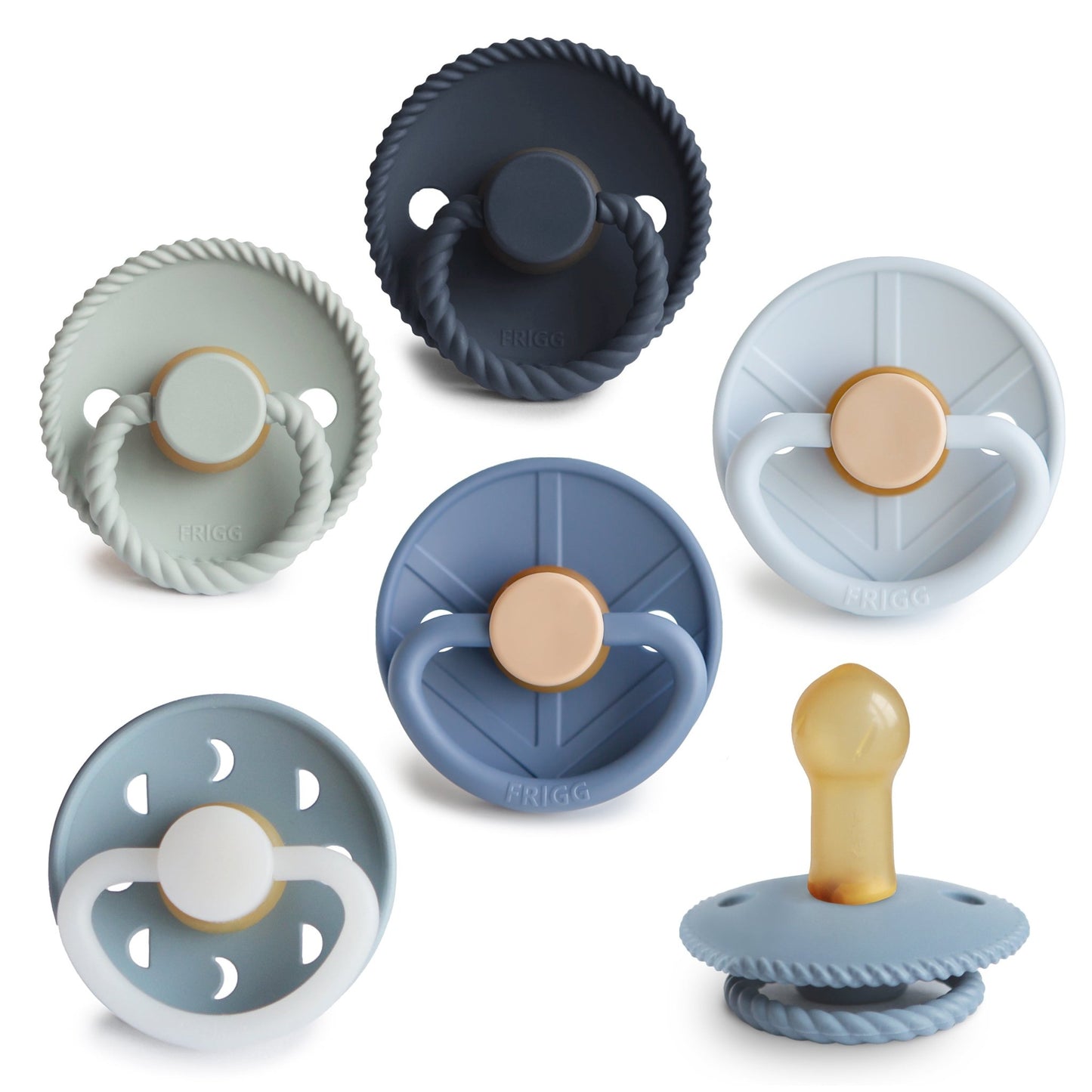 FRIGG Natural Rubber Pacifier 6 - Pack - Norani Baby