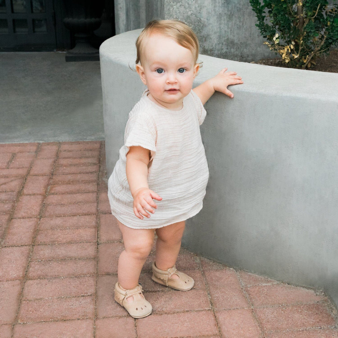 Weathered Brown Mary Jane Baby Shoe - Norani Baby