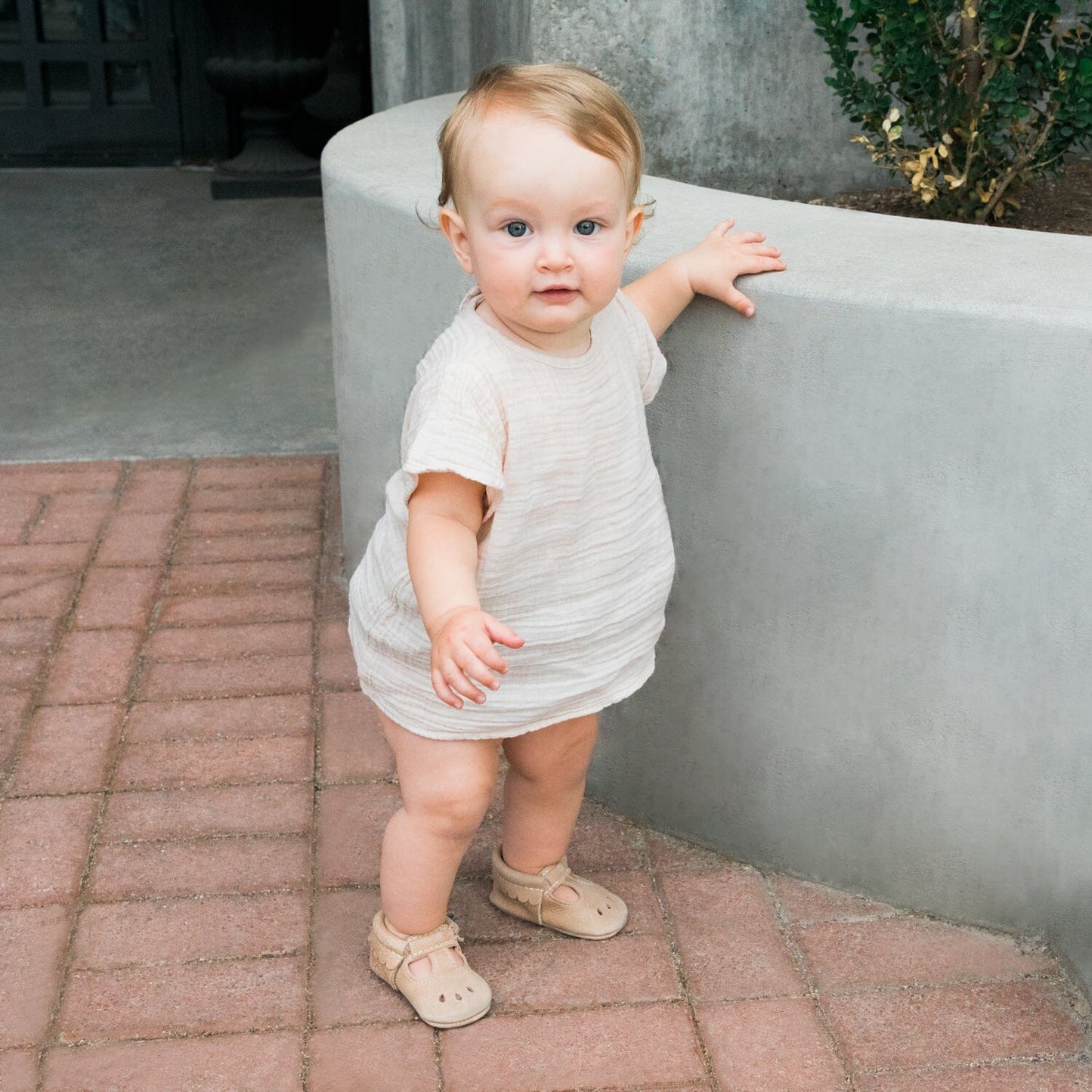 Weathered Brown Mary Jane Baby Shoe - Norani Baby