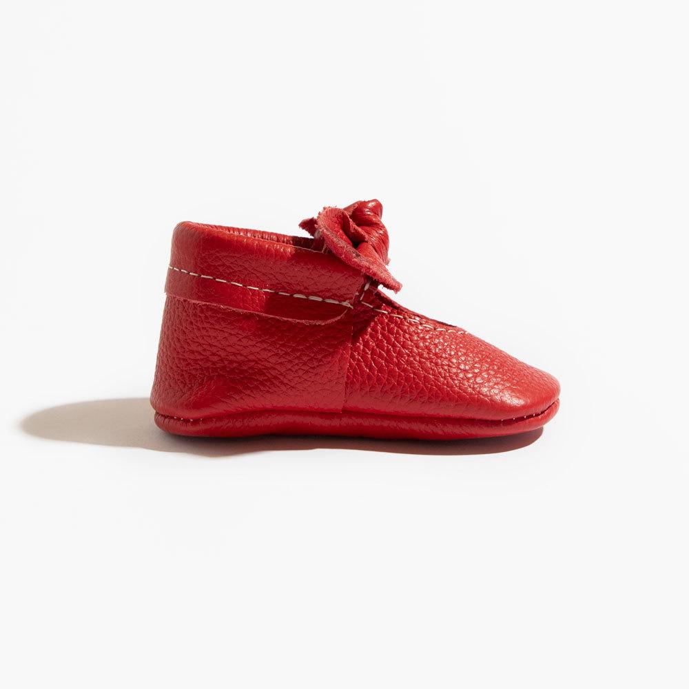 Fire Engine Knotted Bow Baby Shoe - Norani Baby