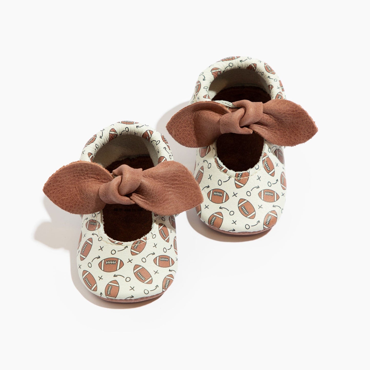 First Down Knotted Bow Baby Shoe - Norani Baby