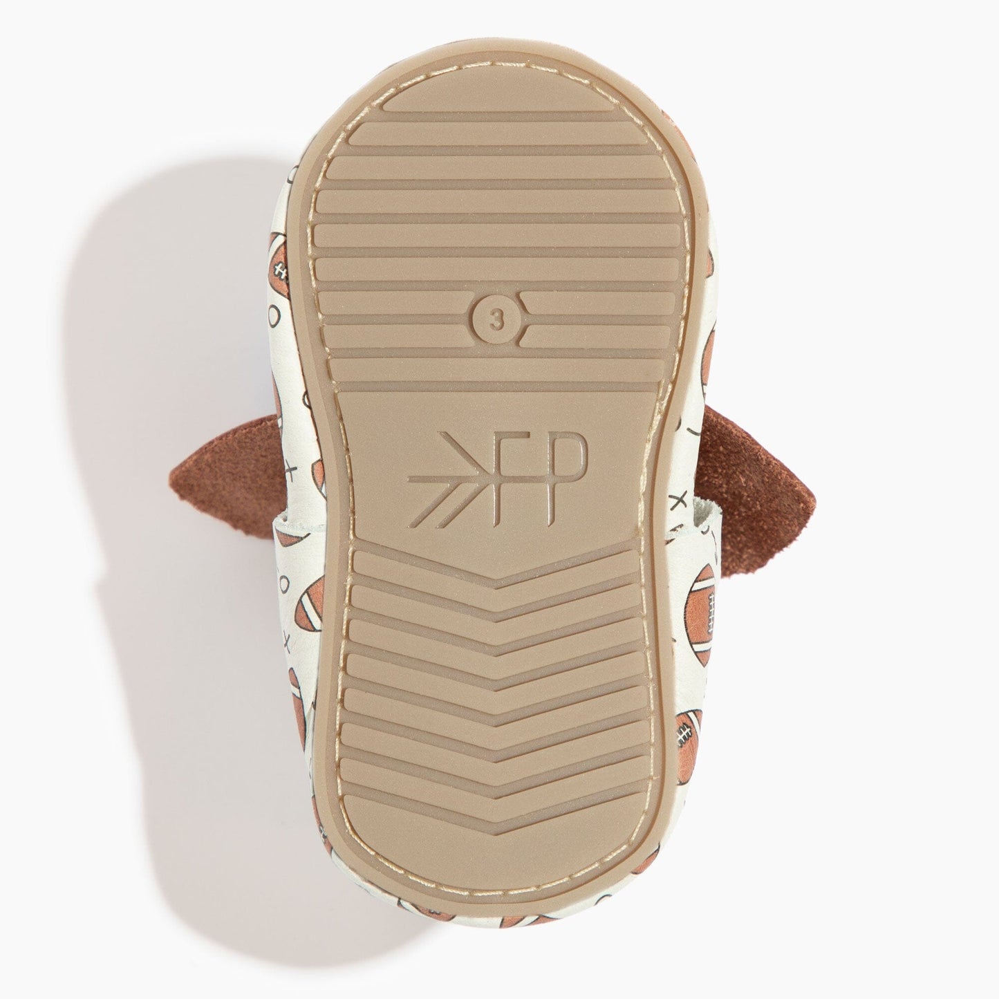 First Down Knotted Bow Baby Shoe - Norani Baby