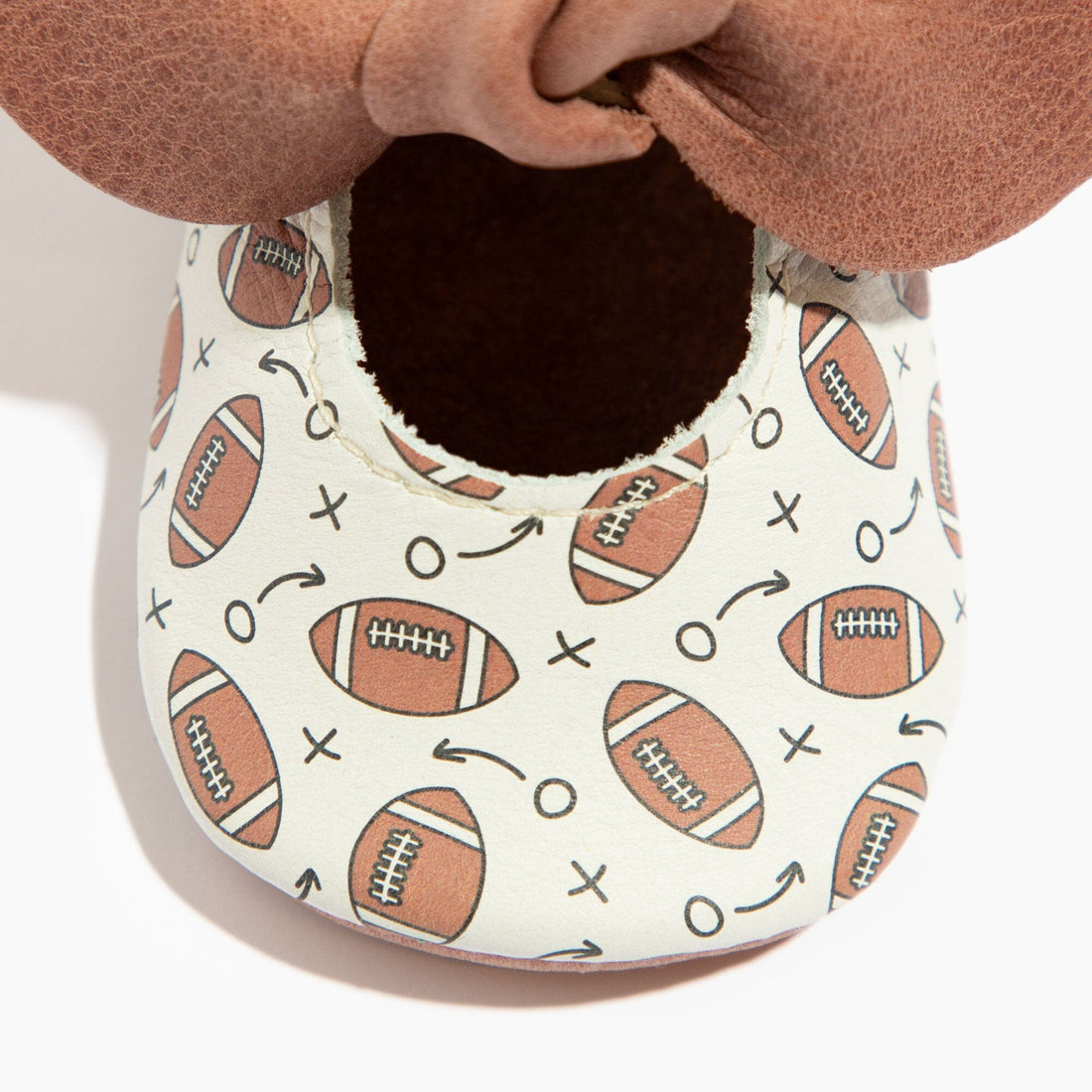 First Down Knotted Bow Baby Shoe - Norani Baby