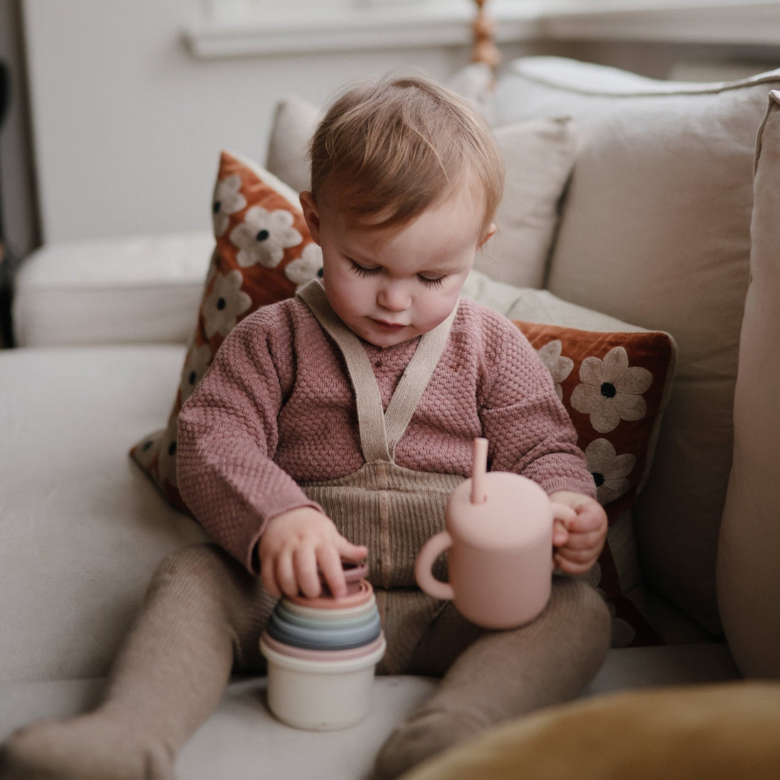 Silicone Training Cup + Straw - Norani Baby