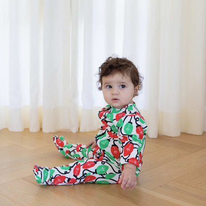 Norani Baby Holiday Collection Footed Onesie - Festive Lights