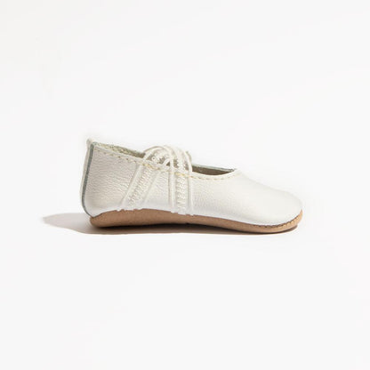 Ivory Lace Ballet Slipper Baby Shoe - Norani Baby