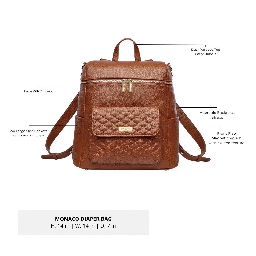 Signature Diaper Bag Caramel - Norani Baby