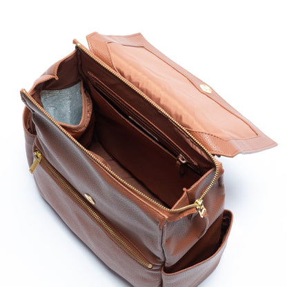 Cognac Mini Classic Diaper Bag II - Norani Baby