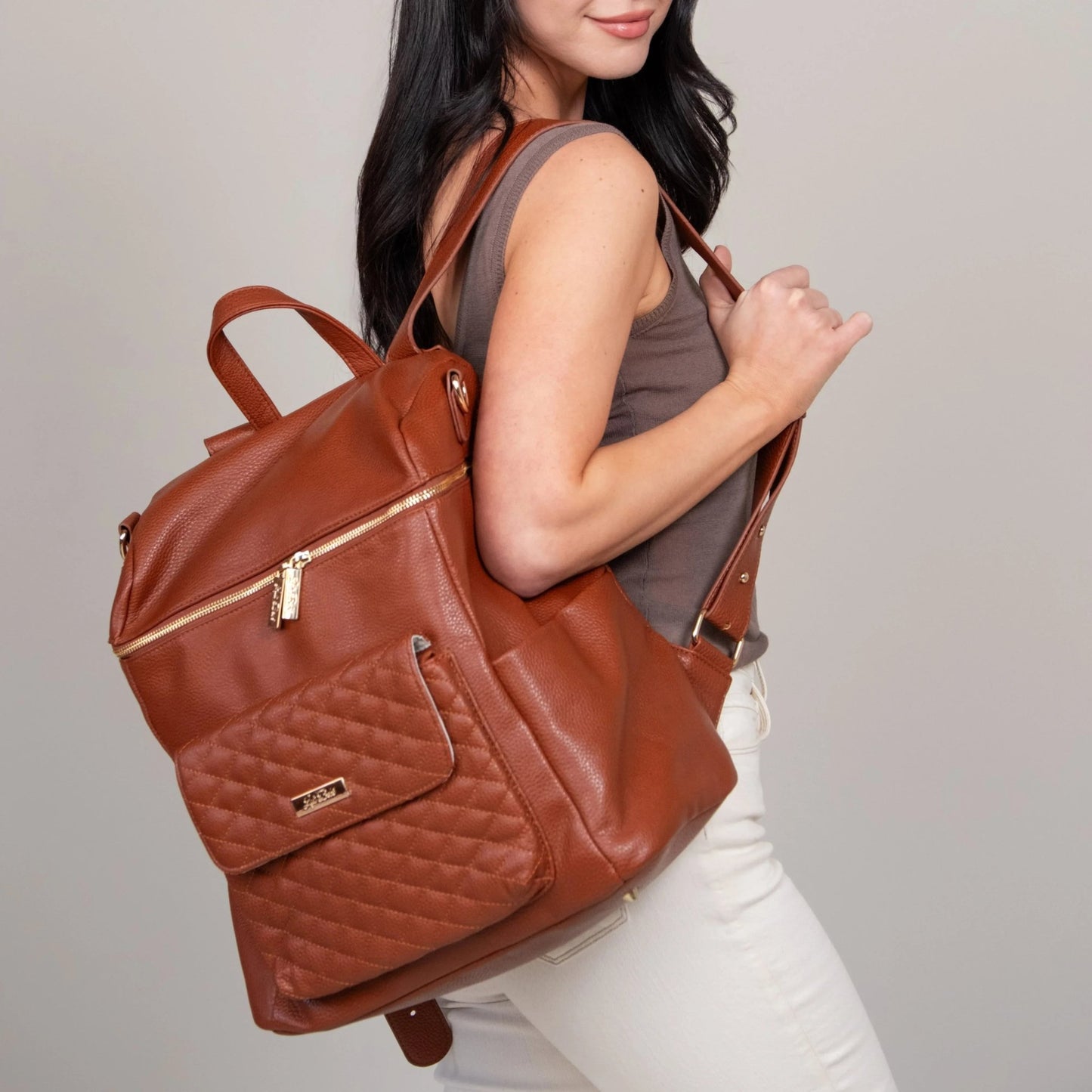 Signature Diaper Bag Caramel - Norani Baby