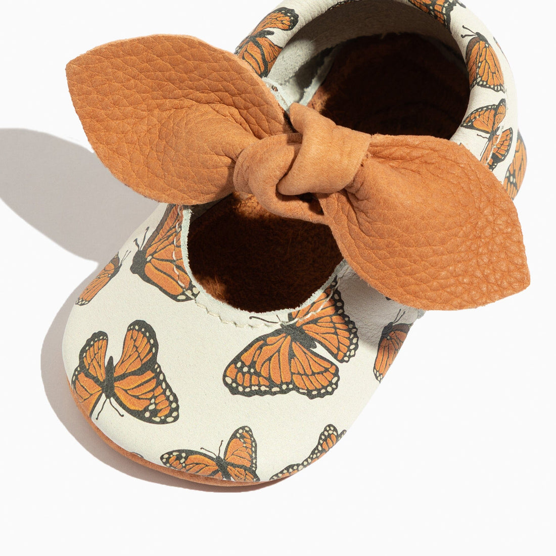 Monarch Butterfly Knotted Bow Baby Shoe - Norani Baby