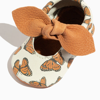 Monarch Butterfly Knotted Bow Baby Shoe - Norani Baby