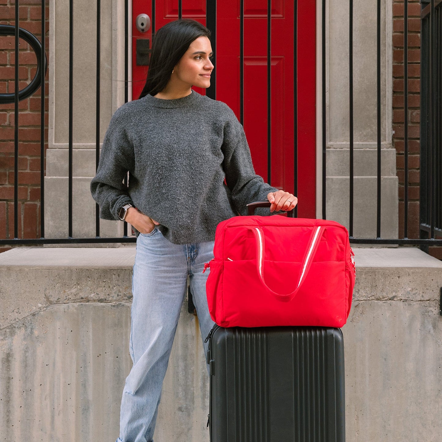 Cherry Motion Overnight Duffle - Norani Baby