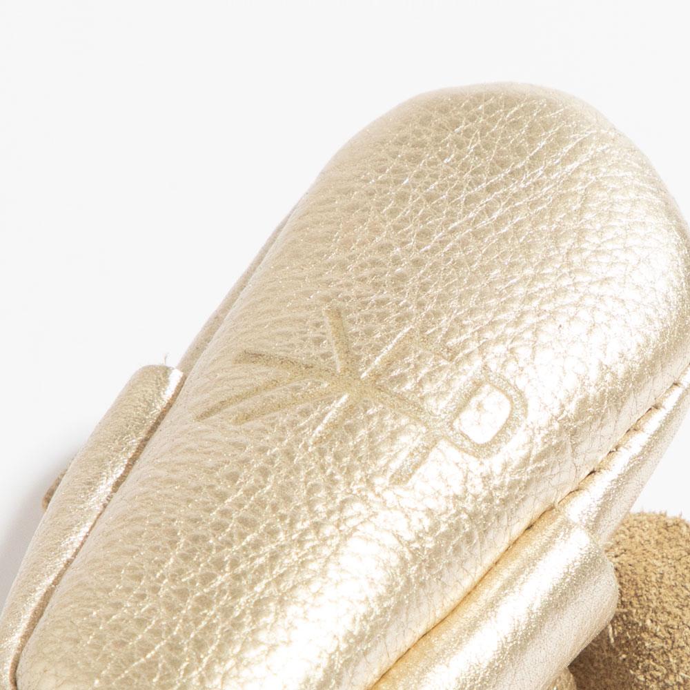 Newborn Platinum Knotted Bow Baby Shoe - Norani Baby