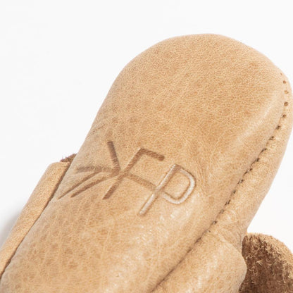 Newborn Weathered Brown Knotted Bow Baby Shoe - Norani Baby