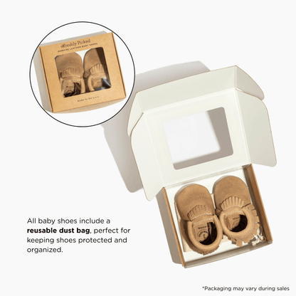 Weathered Brown Moccasin Baby Shoe - Norani Baby