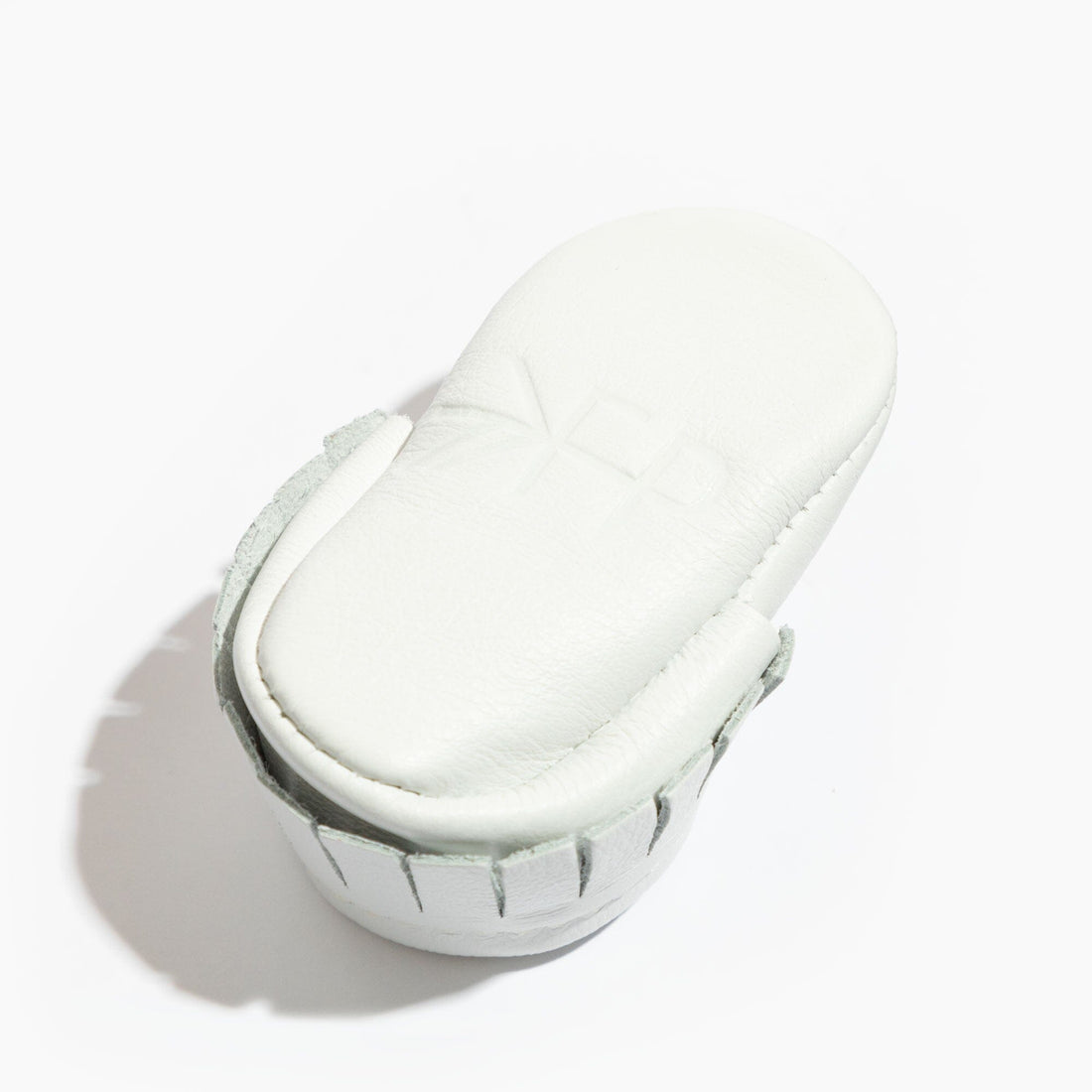Newborn Bright White Moccasin Baby Shoe - Norani Baby