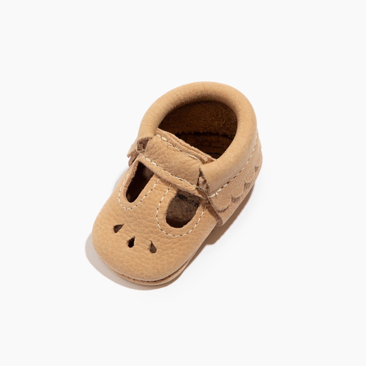 Newborn Weathered Brown Mary Jane Baby Shoe - Norani Baby