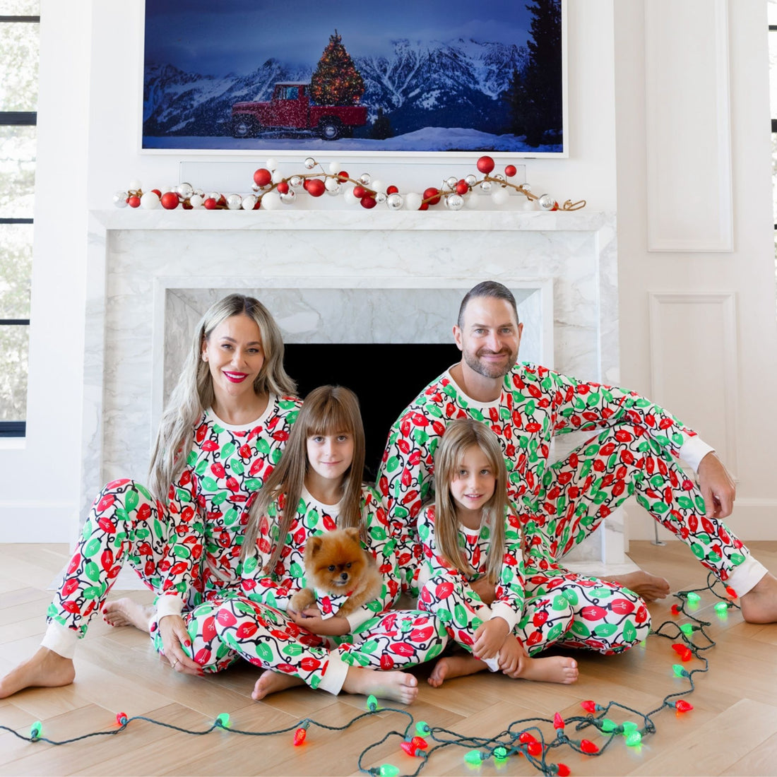 Matching family pajamas - Holiday Lights