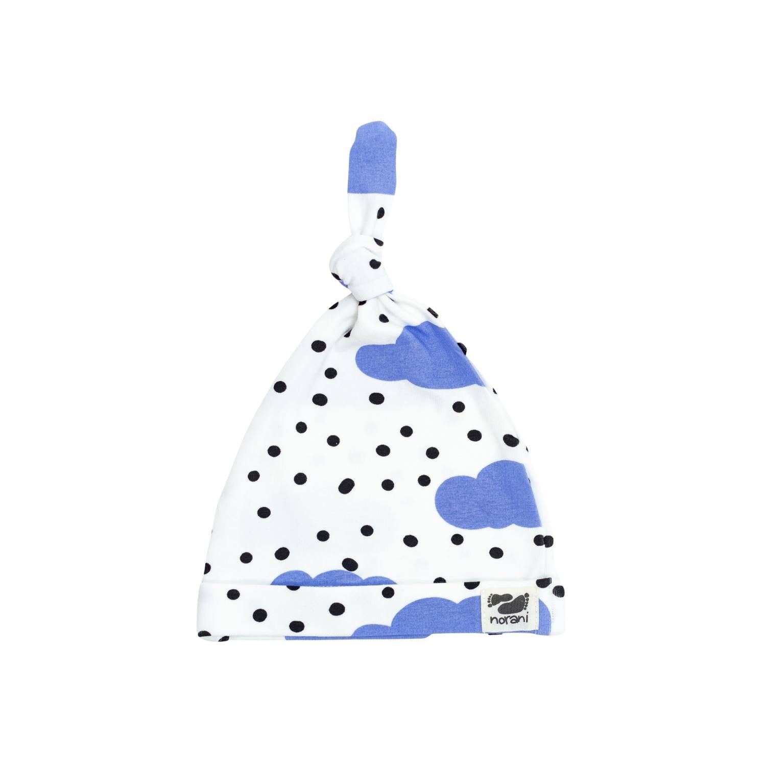 Organic Baby Beanie - Blue Clouds - Norani Baby