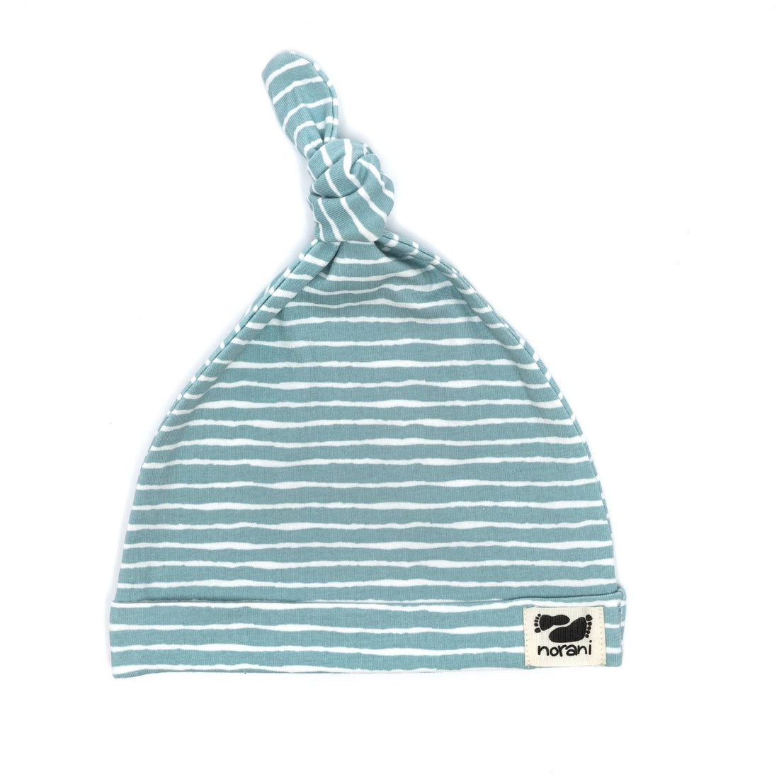 Norani Baby Baby Beanie - Green stripes