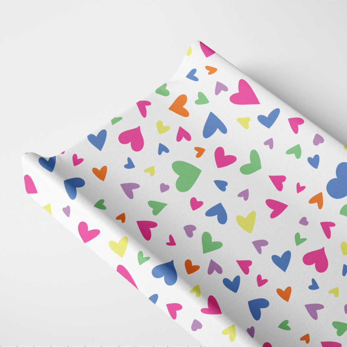 Norani Baby Changing Pad Cover- Colorful Hearts