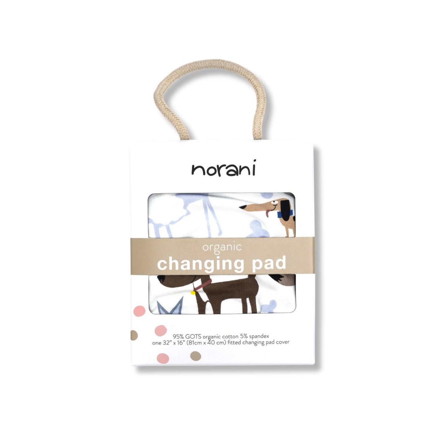 Norani Baby Organic Changing Pad Cover - Dogs