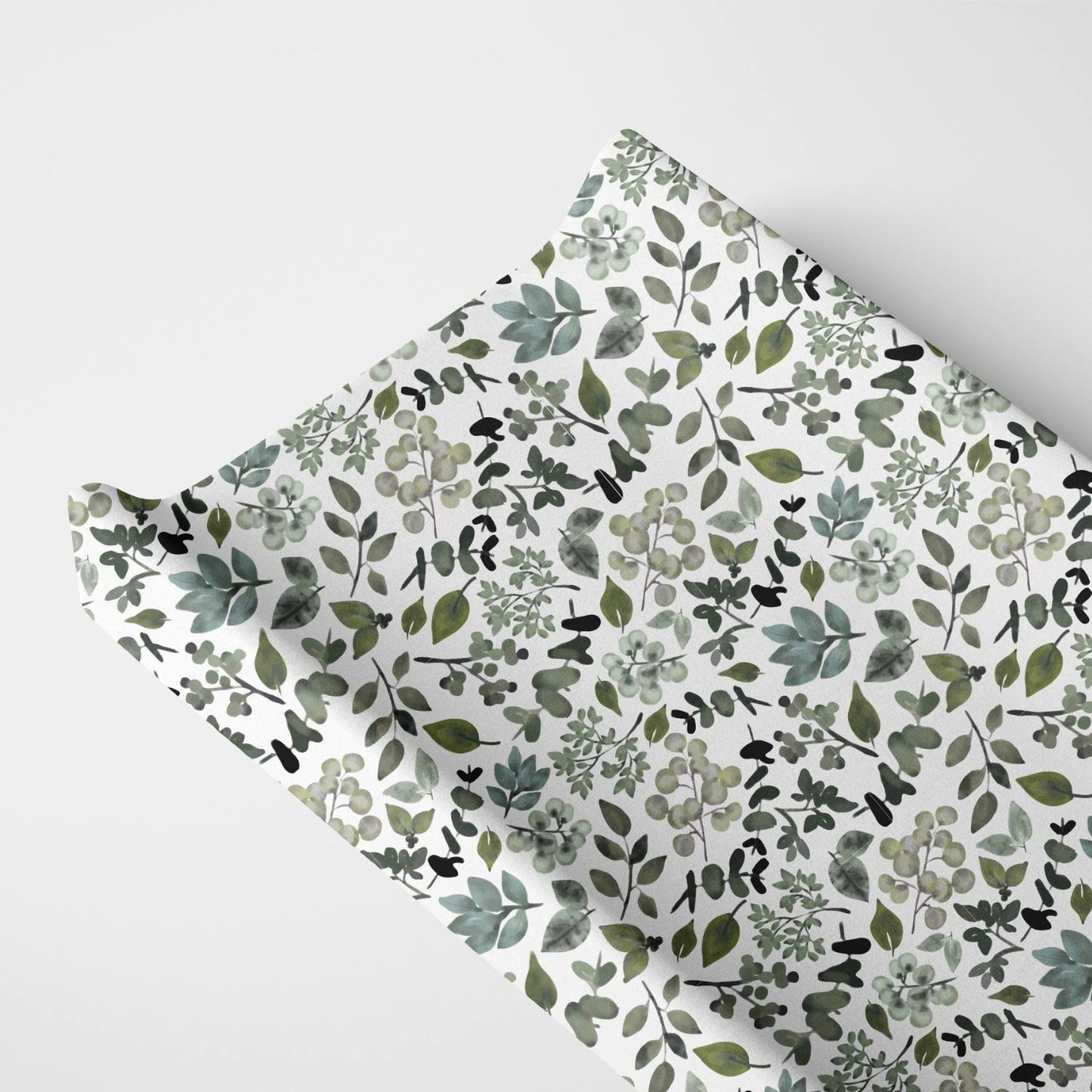 Norani Baby Changing Pad Cover - Green Leaves