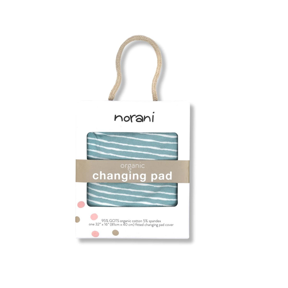 Norani Baby Changing Pad Cover - Green Stripes