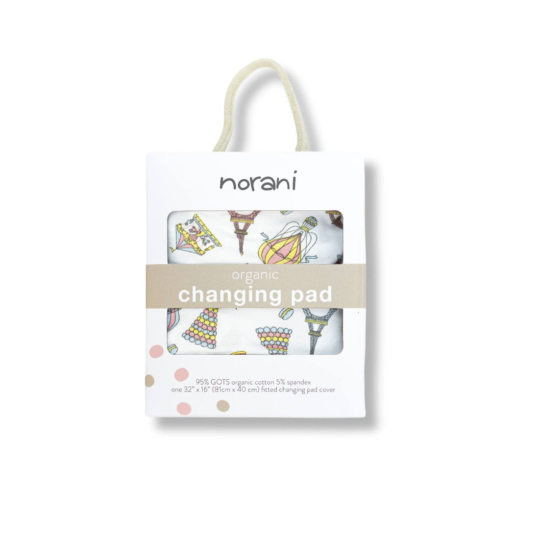 Norani Baby Organic Fitted Changing Pad Cover- Paris Print