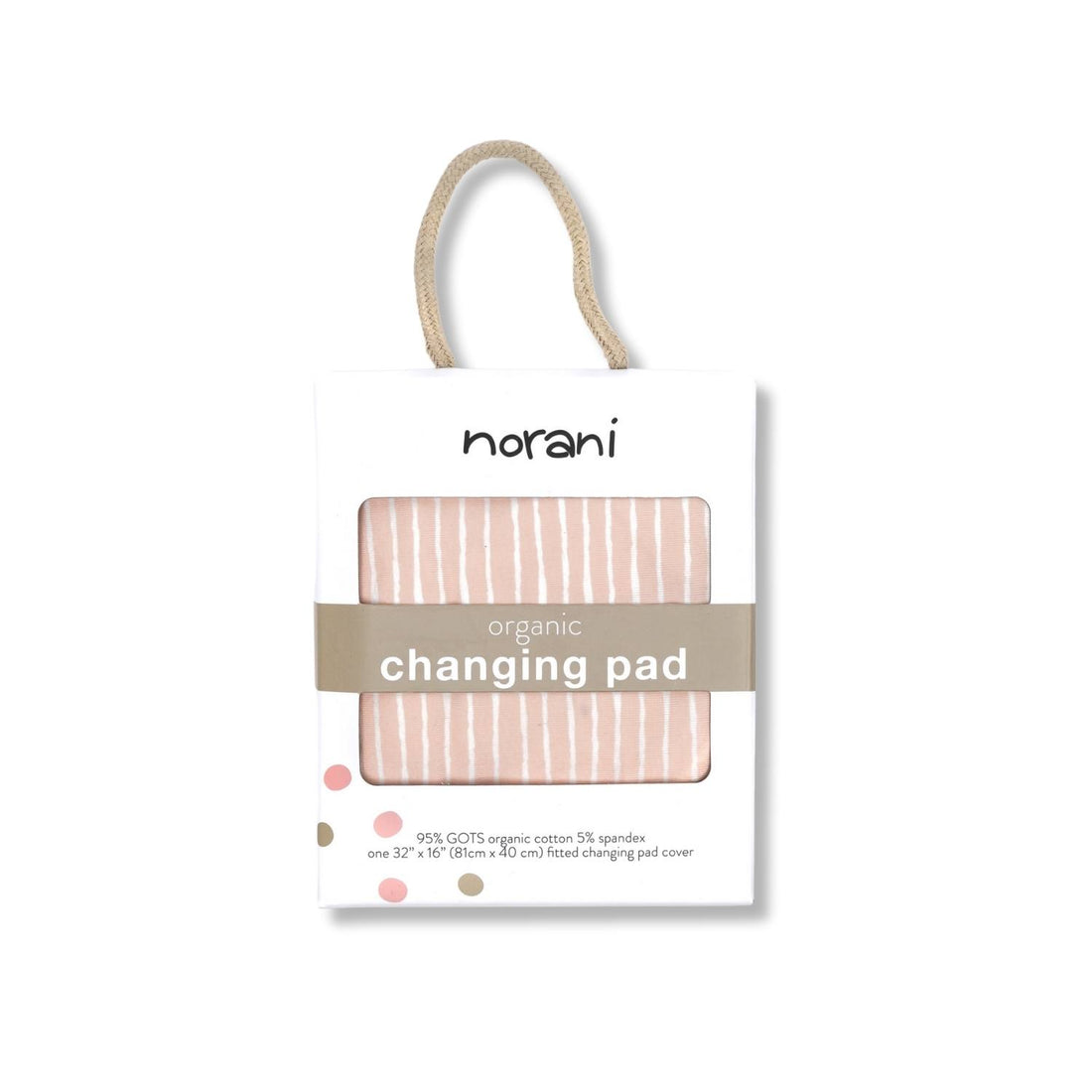 Norani Baby Changing Pad Cover - Pink Stripes