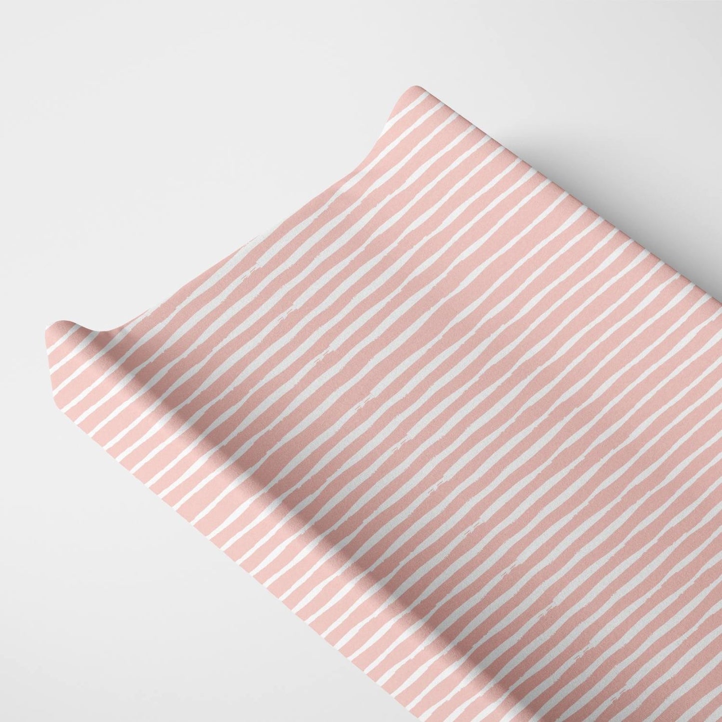 Norani Baby Changing Pad Cover - Pink Stripes