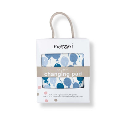 Norani Baby Changing Pad Cover in Blue Balloons