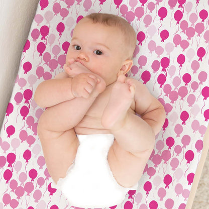 Norani Baby Changing Pad Cover in Pink Balloons