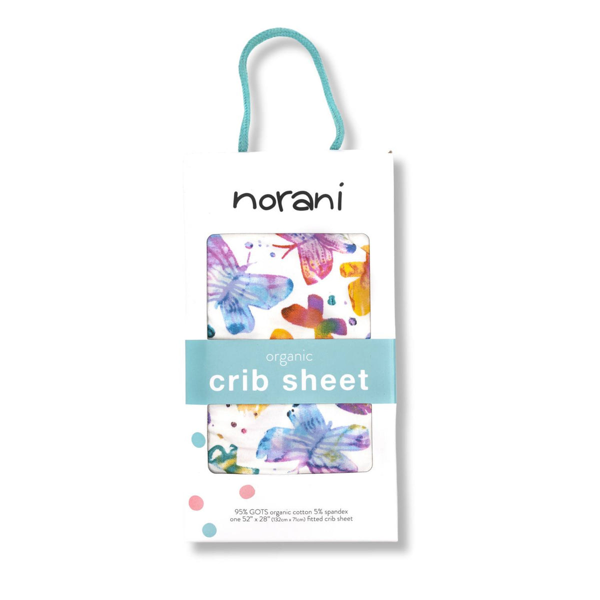 Norani Baby Organic Crib Sheet - Butterflies