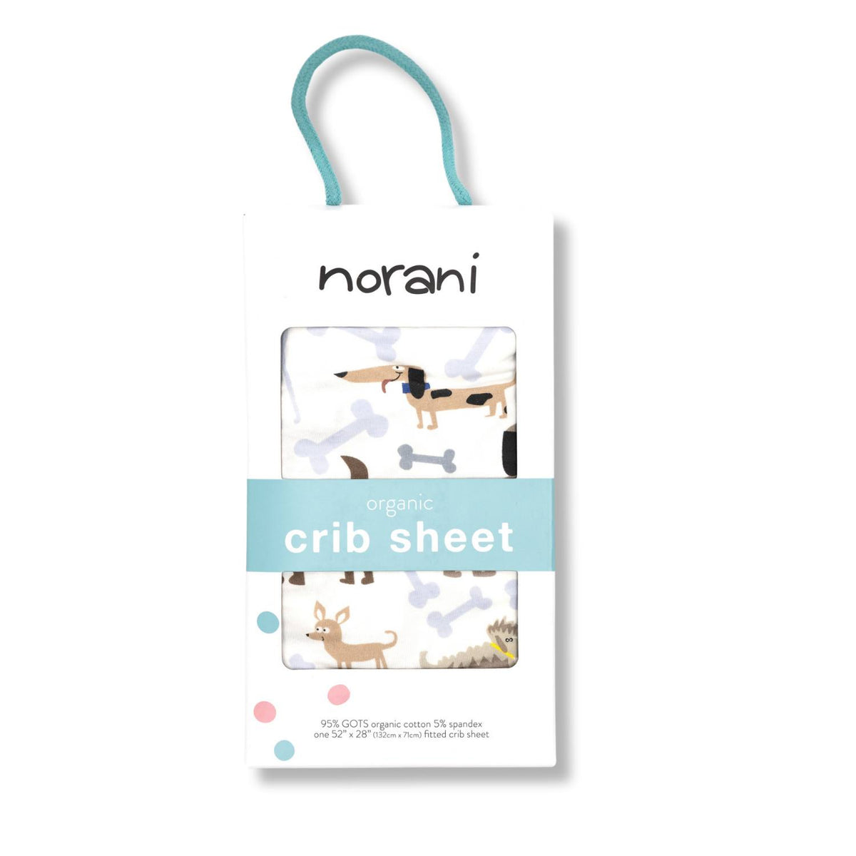Norani Baby Organic Crib Sheet - Dogs