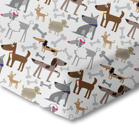 Norani Baby Organic Crib Sheet - Dogs