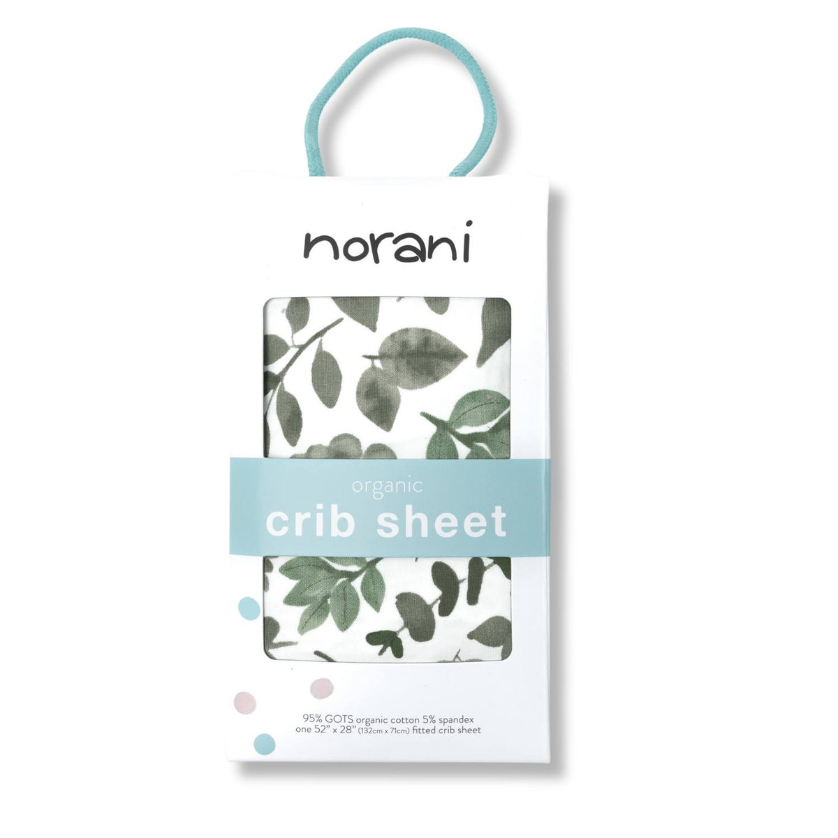 Norani Baby Organic Crib Sheet - Green Leaves