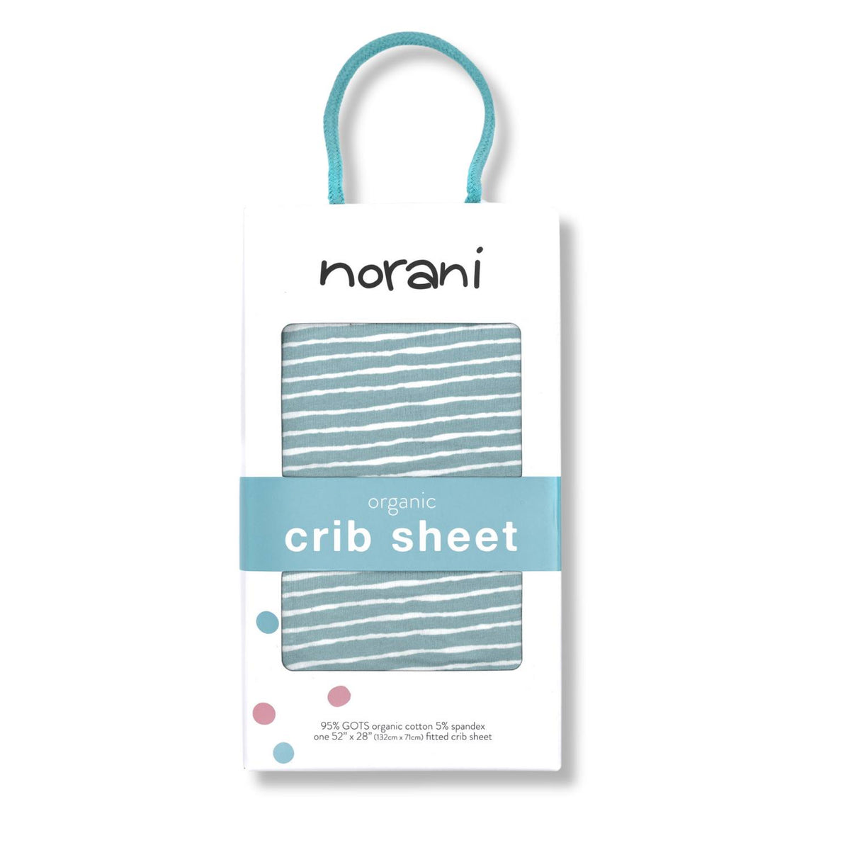 Norani Baby Organic Crib Sheet - Green Stripes