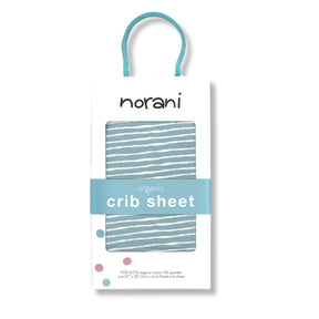 Norani Baby Organic Crib Sheet - Green Stripes